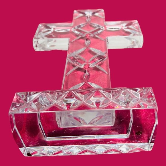 Royal Limited 24% Full Lead Crystal 10" Decorative Cross - Picture 9 of 12